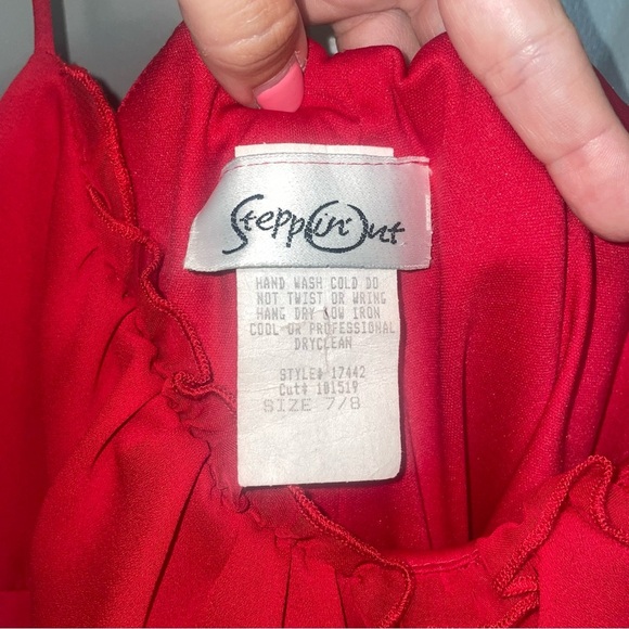 Vintage 90s Steppin’ Out Red Cami Mini Dress Medium - Picture 3 of 5